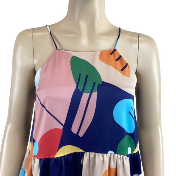 Crosby By Mollie Burch Size XS Sleeveless Dress NWOT Multicolor Abstract Print‎ - Picture 7 of 9